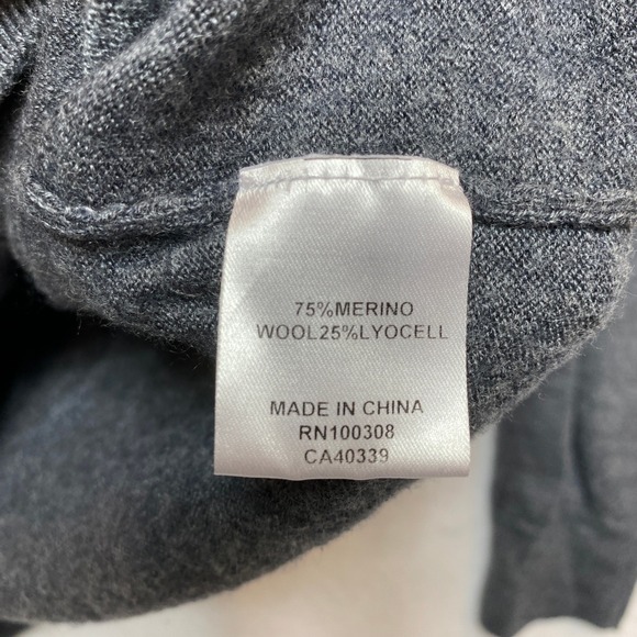 Peter Millar Sweater Mens XL Dark Gray Merino Wool Lyocell Pullover Quarter Zip - Picture 8 of 9